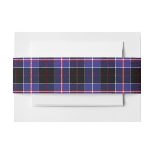 Dunlap Schotse Tartan Belly Band Uitnodigingen Wikkel (Voorkant Voorbeeld)