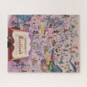 Dunlop Map of Central Scotland Legpuzzel (Horizontaal)