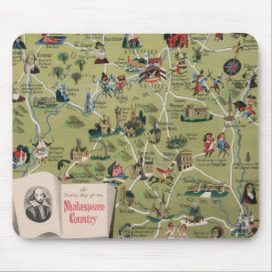 Dunlop Map of Shakespeare Country, Engeland Muismat