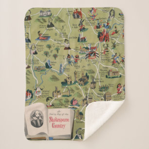Dunlop Map of Shakespeare Country, Engeland Sherpa Deken