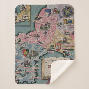 Dunlop Map of the West Country, England Sherpa Deken