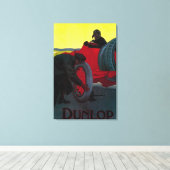 Dunlop Vintage PosterEurope Canvas Afdruk (Insitu (Houten vloer))