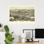 Dunmore, PA Panoramic Map - 1892 Poster (Thuiskantoor)