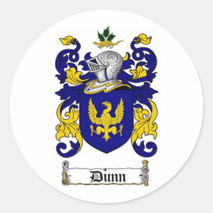 DUNN FAMILY CREST - DUNN COAT WAPENS RONDE STICKER