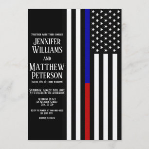 Dunne blauwe en rode lijnvlag kaart