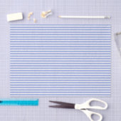 Dunne blauwe en witte strepen - Weefpapier Tissuepapier (Craft)