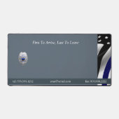 Dunne Blauwe Lijn 911 Badge Bureaumat (Voorkant)