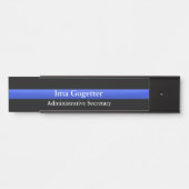 Dunne blauwe lijn - Aangepast deurteken Deurbordje (Voorkant)