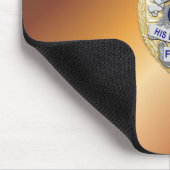 Dunne Blauwe Lijn-badge Muismat (Hoek)