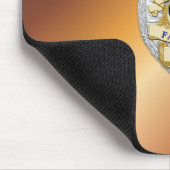 Dunne Blauwe Lijn-badge Muismat (Hoek)