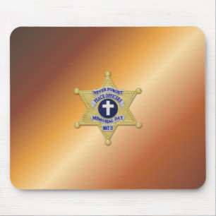 Dunne Blauwe Lijn-badge Muismat