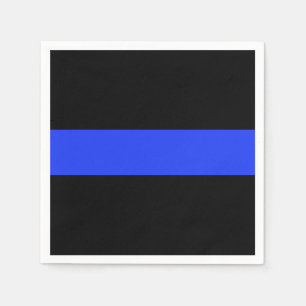 Dunne Blauwe Lijn Cocktail Papier Servet