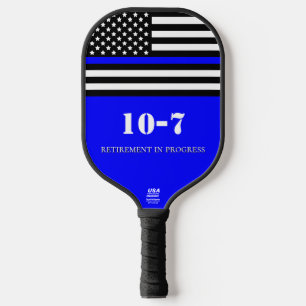 [Dunne Blauwe Lijn] Gepensioneerde Politieagent 10 Pickleball Paddle