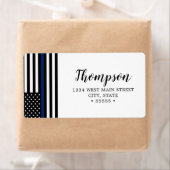 Dunne blauwe lijn label teruggeven vlag (Insitu)