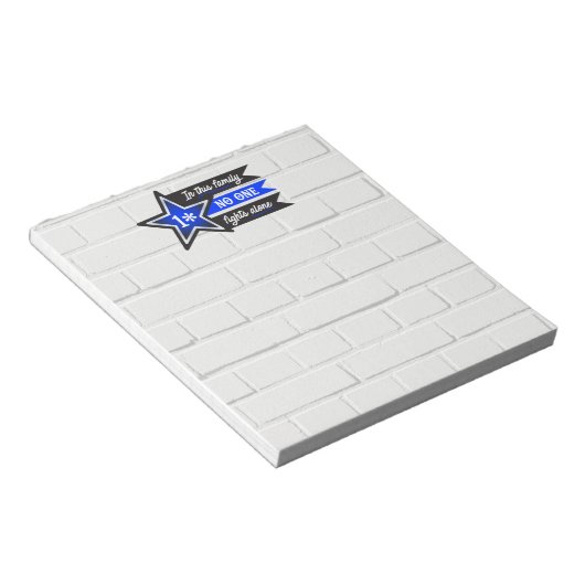 Dunne blauwe lijn... notitieblok (Schuin)