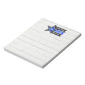 Dunne blauwe lijn... notitieblok (Gedraaid)