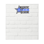 Dunne blauwe lijn... notitieblok (Voorkant)