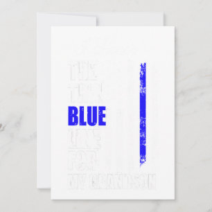 Dunne Blauwe Lijn Politie Vlag Terug naar de Blauw Feestdagenkaart
