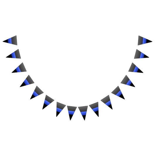 Dunne Blauwe Lijn Politie Vlaggetjes (Alle)