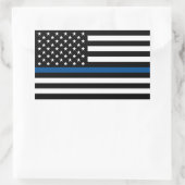 Dunne Blauwe Lijn Steun Politie Sticker (Tas)