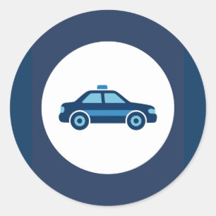 Dunne Blauwe Lijn sticker voor politieauto