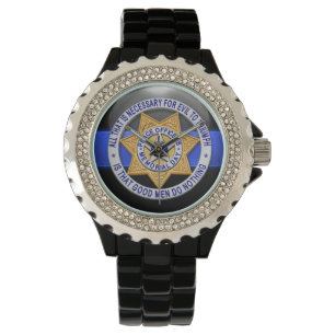 Dunne blauwe lijn - triomf over het aambeeld horloge