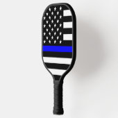 Dunne blauwe lijn vlag (Verenigde Staten) Pickleball Paddle (Links)