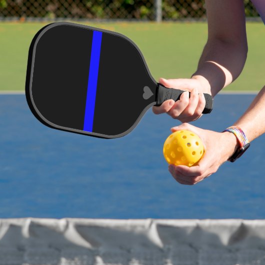 Dunne blauwe lijn - voor degenen die dienen pickleball paddle (Insitu)