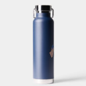 Dunne blauwe lijn waterfles (Voorkant)