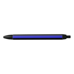 Dunne blauwe lijn. zwarte inkt pen
