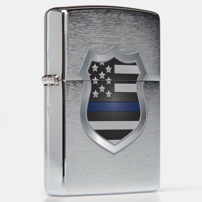 Dunne blauwe lijnvlag Verlichter (Rechts)