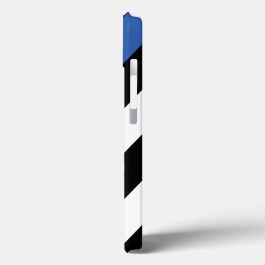 Dunne blauwe strepen en strips Case-Mate iPhone case (Achterkant / Links)