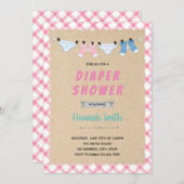 Dunne douchethema Uitnodiging (Voorkant / Achterkant)