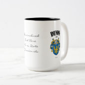Dunne Family Crest, Vertaling & Betekenis Tweekleurige Koffiemok (Voorkant rechts)