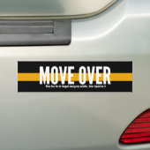 Dunne Gele Lijn Beweging over Bumpersticker (Op auto)