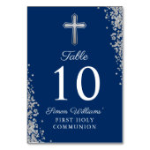 Dunne Glitter Navy Blue First Community Kaart (Achterkant)