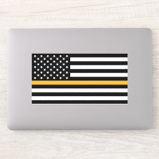 Dunne Gold Line Dispatch 8-inch Vinyl Laptop Stick Sticker