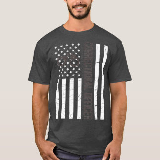 Dunne Grijze Lijn CO American Flag Premium T-shirt