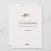 dunne kerstboog feestdagenkaart (Achterkant)