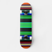 Dunne kleurige strepen - 1 skateboard (Voorkant)