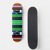 Dunne kleurige strepen - 1 skateboard (Voorkant)