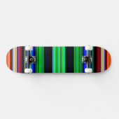 Dunne kleurige strepen - 1 skateboard (Horizontaal)
