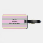 Dunne kleurige strepen - 2 bagagelabel (Achterkant horizontaal)