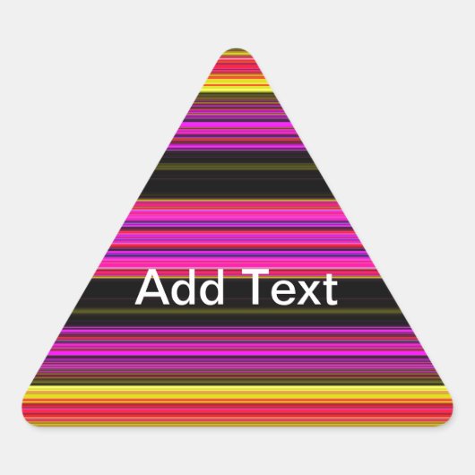 Dunne kleurige strepen - 2 driehoek sticker (Voorkant)