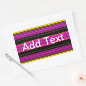 Dunne kleurige strepen - 2 rechthoekige sticker (Envelop)