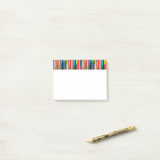 Dunne kleurige strepen post-it® notes (Op bureau)