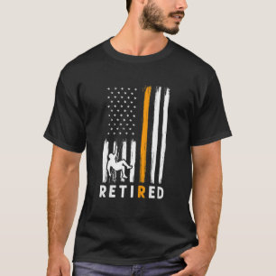 Dunne Oranje lijn zoeken en redding gepensioneerde T-shirt