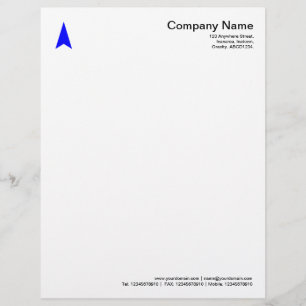 Dunne Pijl - Blauw Briefhoofd Ontwerp