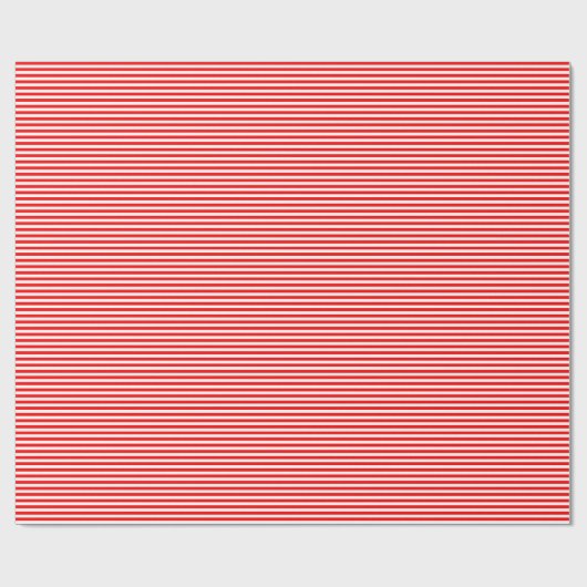 Dunne rode en witte strepen Wrapping Paper Cadeaupapier (Vlak)