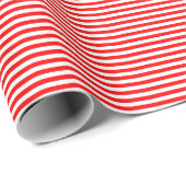 Dunne rode en witte strepen Wrapping Paper Cadeaupapier (Rol Hoek)
